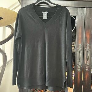 Light weight black sweater - slits on sides